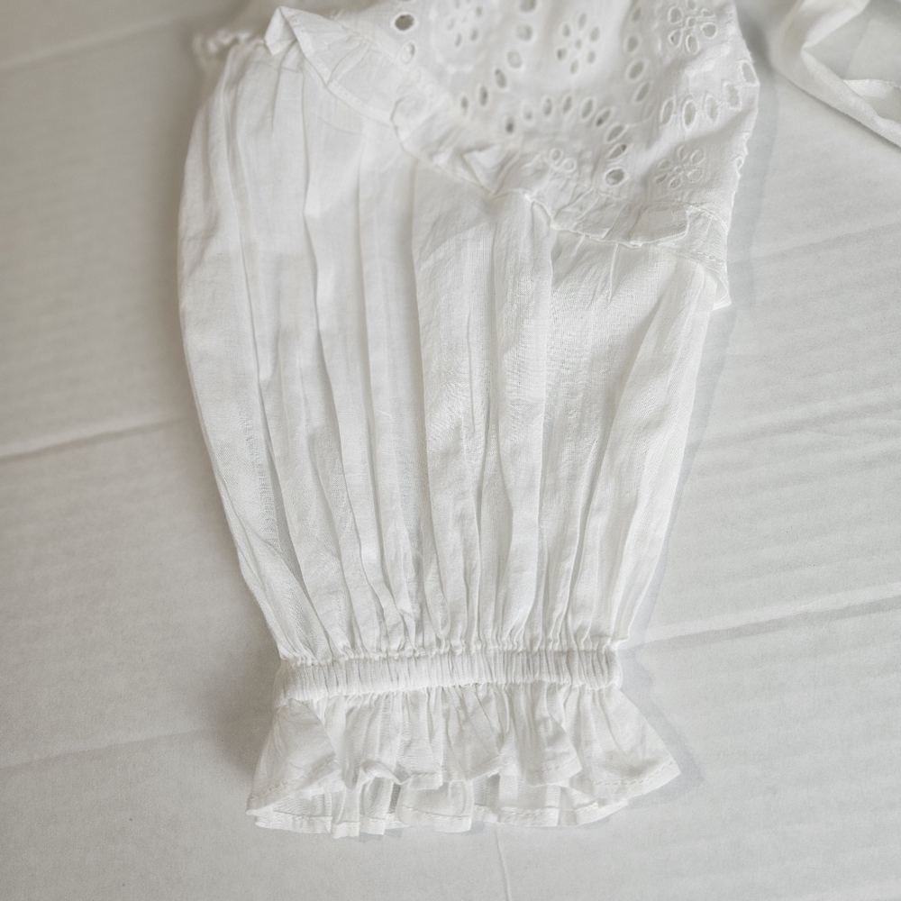 Happy Nature Women White Open Lace Dress/Tunic Size Large - Picture 8 of 16